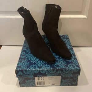 Impo - Entree Stretch Faux Suede Black Ankle Bootie